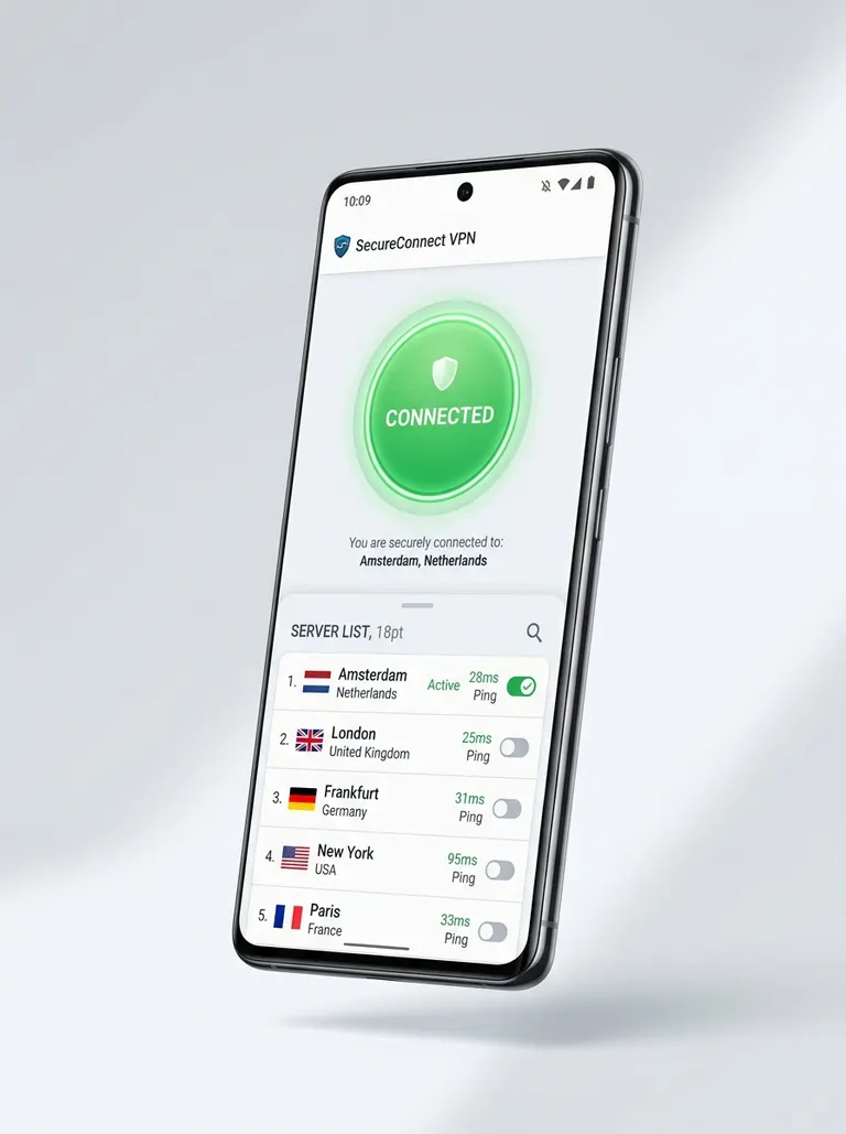 Exon VPN Android app interface